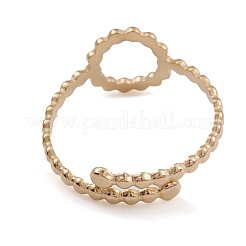 Anillos de puño huecos de acero inoxidable 304 con revestimiento iónico (IP) para mujer&nbsp;RJEW-G285-74G