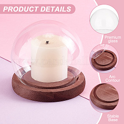 Runde Glaskuppelabdeckung&nbsp;DIY-WH0060-20