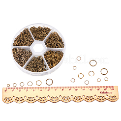 1 boîte fer plaqué saut anneaux 4mm à 10mm de diamètre bronze antique pour la fabrication de bijoux&nbsp;IFIN-PH0001-06AB-NF