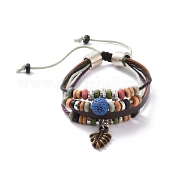 Braccialetti di perle di roccia lavica&nbsp;BJEW-D264-09