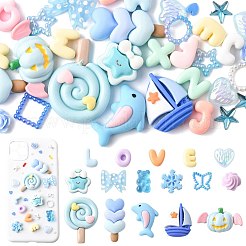 ABS-Kunststoff-Imitationsperlen & Polymer-Ton & Acryl- & Harz-Cabochon-Zubehörungssets&nbsp;DIY-FS0009-76