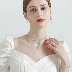 Kristall-Strass-Schmuckset&nbsp;SJEW-GO0001-01