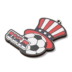 Bedruckte Holzanhänger mit American-Football-Motiven&nbsp;WOOD-B012-02B