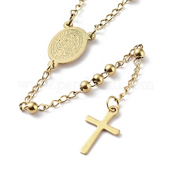 202 Rosenkranz-Perlenketten aus Edelstahl&nbsp;NJEW-D060-01A-G
