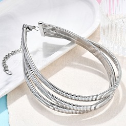 Colliers à chaîne serpent à 3 brin en acier inoxydable 304 pour femmes&nbsp;NJEW-B122-02P