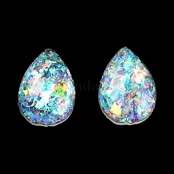 Cabochons en résine imitation opale&nbsp;RESI-H148-07