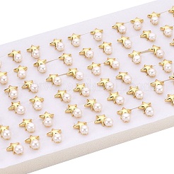 Boucles d'oreilles étoiles en laiton&nbsp;PEAR-N020-JY01