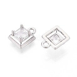 Ottone micro spianare pendenti zirconi&nbsp;KK-T071-46P