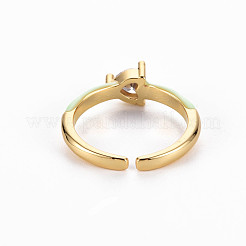 Anillos de brazalete de latón esmaltado&nbsp;RJEW-T016-31H-NF