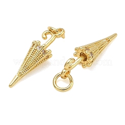 Pendenti in zirconi cubici trasparenti in micro pavè di ottone&nbsp;KK-CBAD9DF-08G