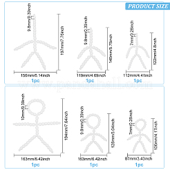6 pz 6 stili action figure in plastica scheletro mobile&nbsp;DIY-OC0012-10