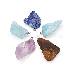 5pcs 5 colgantes de piedras preciosas naturales de estilo&nbsp;G-BT0001-02