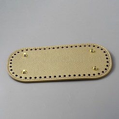 Ovale pu-leder strickhäkeln taschen nagel boden shaper pad&nbsp;DIY-WH0349-97C
