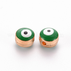 Legierung Emaille-Perlen&nbsp;ENAM-WH0047-14A-8mm