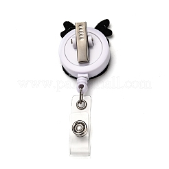 Bobina natalizia con renne/cervo/cervo glitter polvere feltro e plastica abs porta badge&nbsp;AJEW-I053-11
