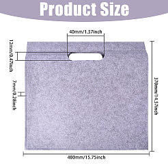 Insert organisateur de sac à main en feutre rectangle&nbsp;DIY-WH0899-816A