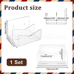 2-reihige Postständer aus Acryl zur Wandmontage&nbsp;DIY-WH0430-738