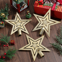 Christbaumschmuck aus Kunststoff in Sternform&nbsp;AJEW-WH20004-17A