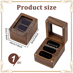 Coffret en bois pour bague de fiançailles&nbsp;OBOX-WH0016-07A
