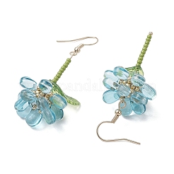 Pendientes colgantes de flores de acero inoxidable 304&nbsp;EJEW-MZ00461