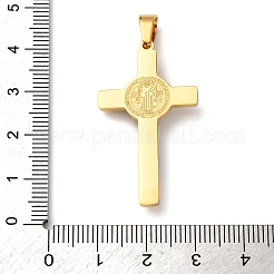 Pendentifs en acier inoxydable 304 avec croix de Jésus&nbsp;STAS-F323-12G