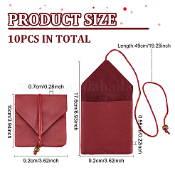 Geschenkbeutel aus Stoff für Schmuck&nbsp;ABAG-WH0045-09A