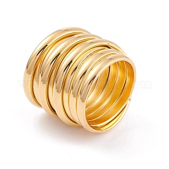 Ionenplattierung (IP) Unisex 304 Edelstahl Fingerringe&nbsp;RJEW-K233-16-G