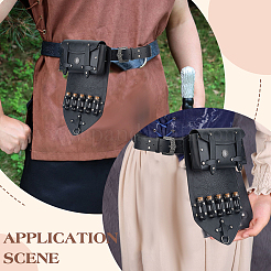 Sacs ceinture médiévaux en similicuir PU&nbsp;DIY-WH0899-402