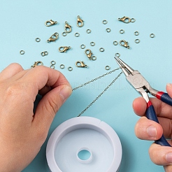 Kit de fabrication de bijoux de chaîne de câble en laiton diy 3m&nbsp;DIY-YW0005-75AB