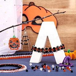 12 Stränge 12 Stil Halloween Thema transparente Glasperlen Stränge&nbsp;GLAA-TA0001-42