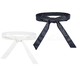 2 cinturón de piel sintética de dos colores para abrigo&nbsp;AJEW-CL0005-21A