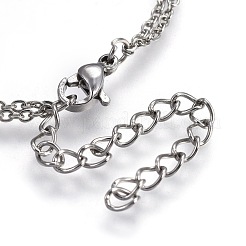 Bracelets multibrins en acier inoxydable 304 résistant au ternissement&nbsp;BJEW-L638-03P