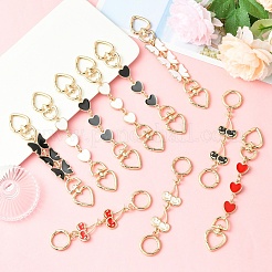 2 pz 2 stili lega smaltata cuore farfalla catena di estensione per borsa&nbsp;FIND-YW0008-10A