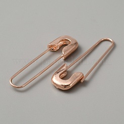 Squisiti orecchini a cerchio a forma di spilla da balia in lega da donna&nbsp;EJEW-WH0001-17RG