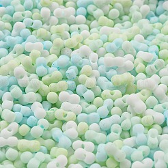 Perline di semi di vetro satinato opaco color macaron&nbsp;X1-SEED-K009-12B-03