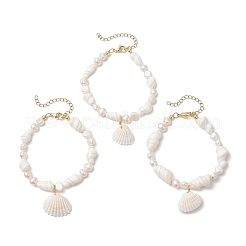 Braccialetti con ciondolo a forma di conchiglia per donna&nbsp;BJEW-JB11766