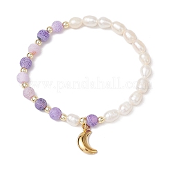 Bracelets extensibles faits à la main en perles de coquillage pour femmes&nbsp;BJEW-JB11403