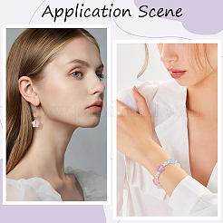80 pz perline di vetro trasparente&nbsp;GLAA-PA0001-78