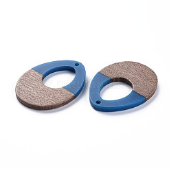 Colgantes de resina opaca y madera de nogal&nbsp;RESI-T035-37B