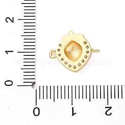 Messing Micro Pave klare Zirkonia Obst Verbinder Charms&nbsp;KK-I276-15G-B01