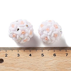 Perline di fiori di strass in argilla polimerica luminosa&nbsp;RESI-C048-01B