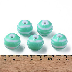 Cuentas acrílicas a rayas opacas&nbsp;MACR-S373-27B-07