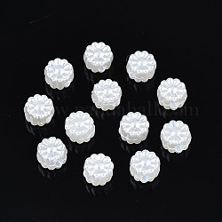 Perle di perle imitazione plastica abs, fiore, bianco crema, 6x6x4mm, Foro: 1.8 mm, circa 4200pcs/500g