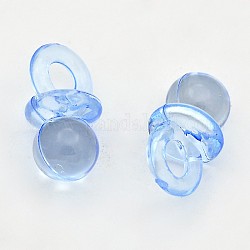 Pendentifs en acrylique transparent , sucette, Dodger bleu, 20x10x10mm, Trou: 5mm, environ 670 pcs/500 g