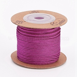 Cuerdas de nylon, hilos de cuerda cuerdas, redondo, rojo violeta medio, 1.5mm, alrededor de 27.34 yarda (25 m) / rollo