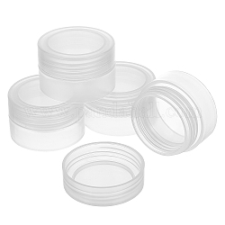 Pp Kunststoff tragbare Creme Glas, leere nachfüllbare Kosmetikbehälter, mit Schraubdeckel & Innendeckel, Transparent, 3.2x1.95 cm, Kapazität: 5g, 12 Stück / Set