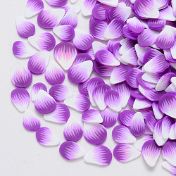 Handgemachte Polymer Clay Nagelkunstdekoration Zubehör, Blütenblatt, Orchidee, 5~7.5x4~6x0.3~1 mm, ca. 5000 Stk. / 50 g.