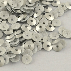 Kegelform Kunststoff Paillette Perlen, Pailletten Perlen, cadmiumfrei und bleifrei, gainsboro, 4 mm, Bohrung: 1 mm, ca. 4800 Stk. / 20 g
