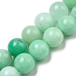 Brins de perles de chrysoprase naturelle de qualité aa, ronde, 10mm, Trou: 1mm, Environ 38 pcs/chapelet, 15.51'' (39.4 cm)