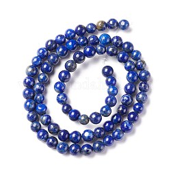 Natural Lapis Lazuli Beads Strands, Round, 5mm, Hole: 0.6mm, about 77pcs/strand, 15 inch(38cm)